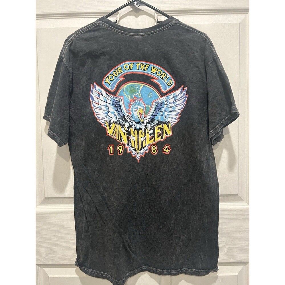Van Halen 1984 Tour of the World Gray T-Shirt Men's Size L - Unisex - NWT